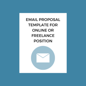 Email Proposal Template For Online or Freelance Position