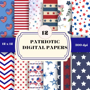 Patriotic Seamless Digital Patterns