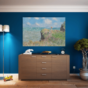 Claude Monet's Cliff Walk at Pourville Print