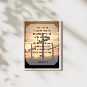 For God So Loved The World Wall Art Quote