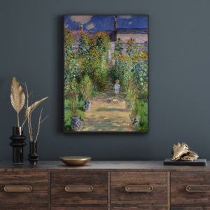 Claude Monet's Garden at Vetheuil Print