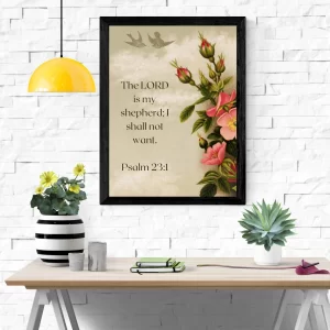 The Lord Is My Shepherd Wall Art Quote