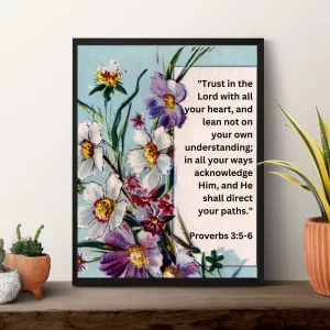Trust In The Lord With All Your Heart Wall Art Quote