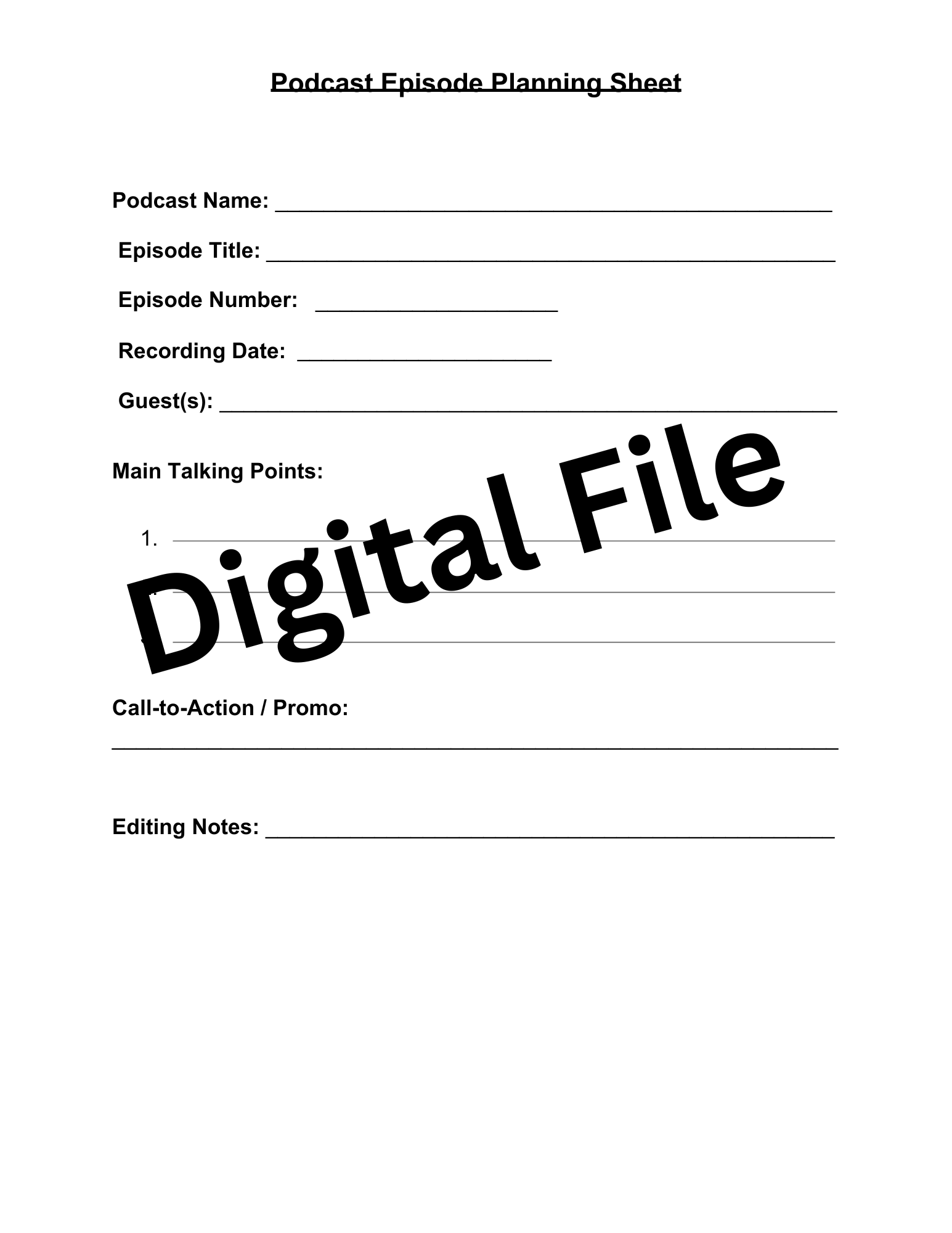 Podcast Forms & Templates Bundle - Image 4